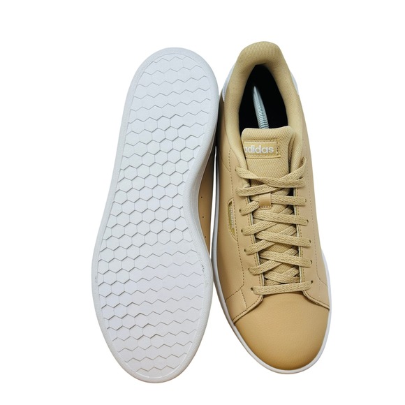Adidas Urban Court Mens Size 9.5 Tan Leather Low Top Sneakers Shoes IF4078